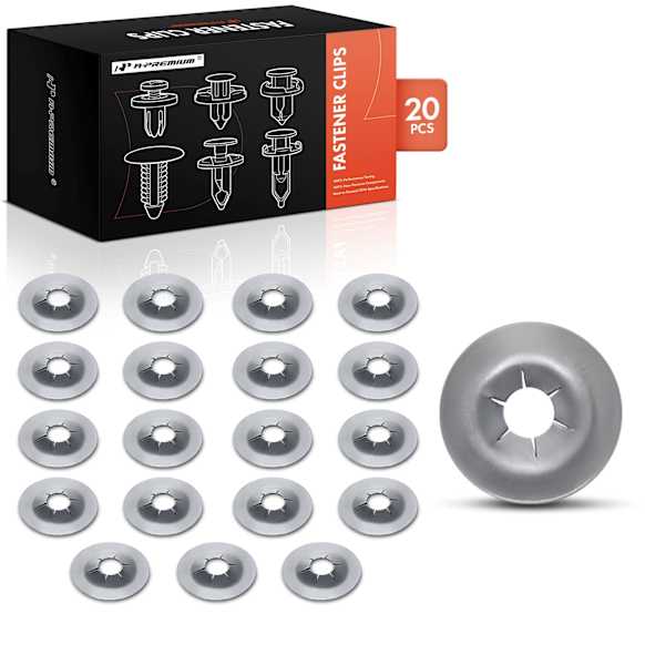 APRCF018 20 Pcs 3mm Metal Push Nuts Clip Emblem Retainer Fastener