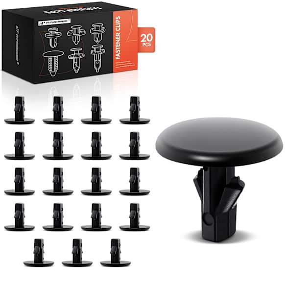 2006 Mazda MPV - Clips & Fasteners, These Clips Are Only For 6.5mm Diameter Stem, Black, Nylon, Set of 20