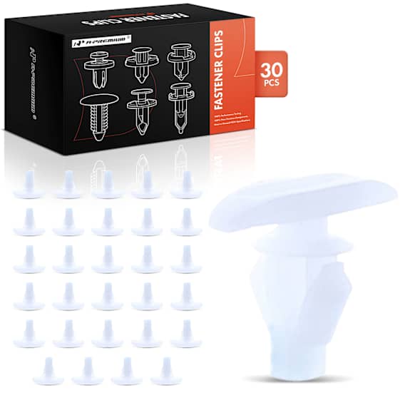 2019 Toyota Avalon - Clips & Fasteners, These Clips Are Only for 7mm Diameter Holes, White, Nylon, Set of 30