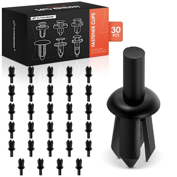 APRCF1478 30 Pcs 6.3mm Bumper Grille Trunk Panel Retainer Clips Push-Type