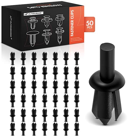 APRCF1479 50 Pcs 6.3mm Bumper Grille Trunk Panel Retainer Clips Push-Type