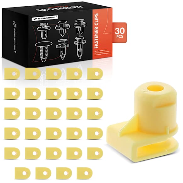 APRCF1607 30 Pcs 8mm Nylon Yellow Headlight Grille Bumper Molding Retainer