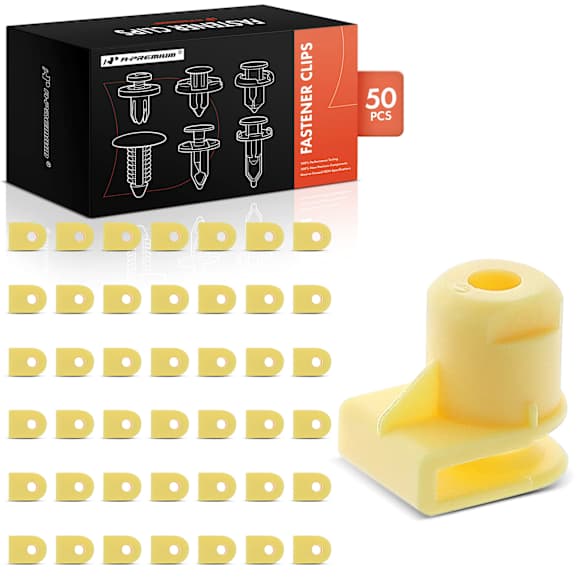 APRCF1608 50 Pcs 8mm Nylon Yellow Headlight Grille Bumper Molding Retainer