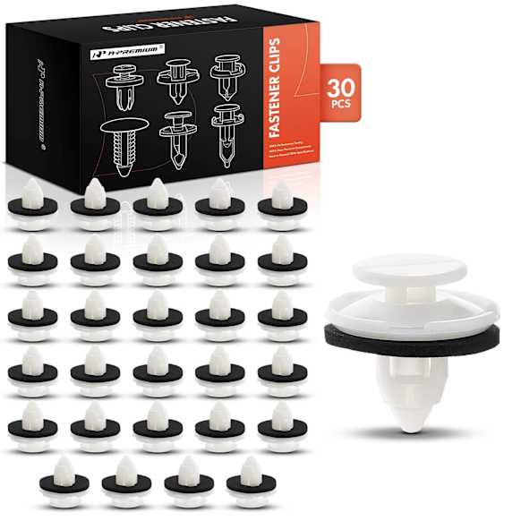APRCF1701 30 Pcs 8.5mm Tailgate Garnish Retainer Clips with Sealer Push-Type