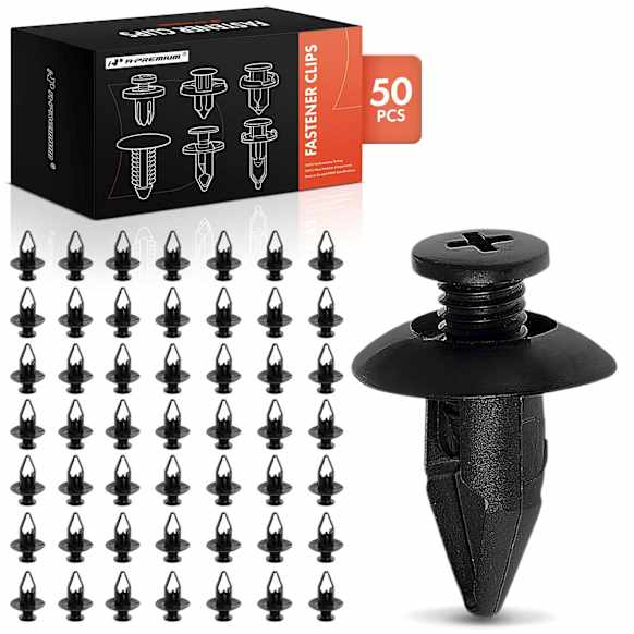 2004 Ford Escape - Clips & Fasteners, Black, Nylon, Set of 50