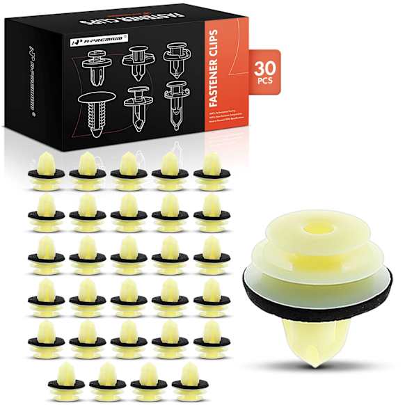 APRCF2223 30 Pcs 9.5mm Yellow Clip Garnish Retainer with Sealer Fastener