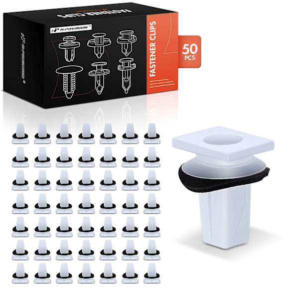 APRCF2323 50 Pcs 8.5 x 8.5mm Nylon Bumper Bracket Screw Grommet with Sealer Clips