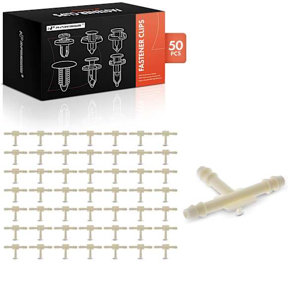 2008 Pontiac Solstice - Clips & Fasteners, These Clips are only for 1/8 inch x 1/8 inch x 1/8 inch Hose, White, Nylon, Set of 50