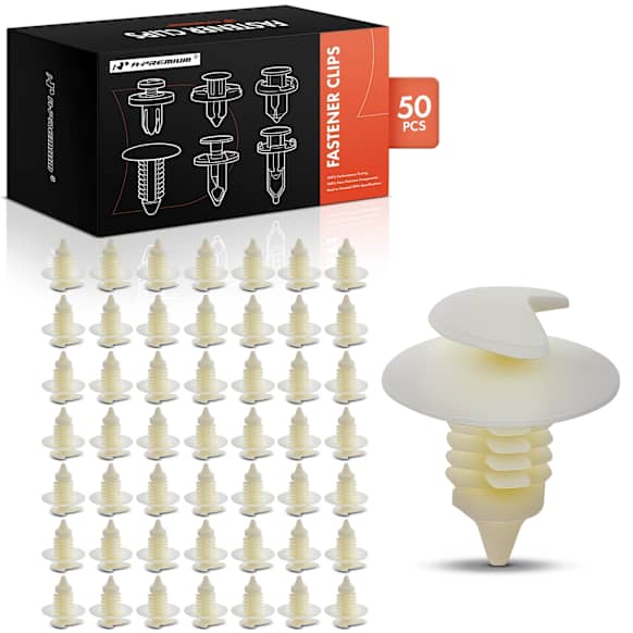 APRCF2587 50 Pcs 9mm Nylon Trim Panel Retainer Clip Fastener