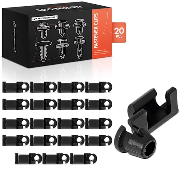 APRCF2823 20 Pcs 6mm Nylon Right Side Door Lock Rod End Retainer Clip Fastener