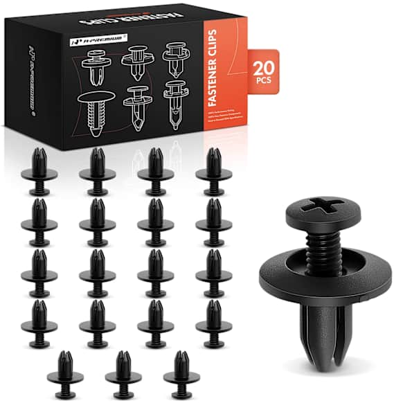 APRCF2874 20 Pcs 6mm Nylon Bumper Retainer Clip with Open End Screw-Type