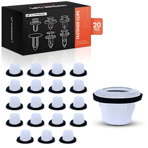 2002 Mazda MPV - Clips & Fasteners, It comes With Seal, These Clips Are Only for 6mm Diameter Holes, White, Nylon, Set of 20