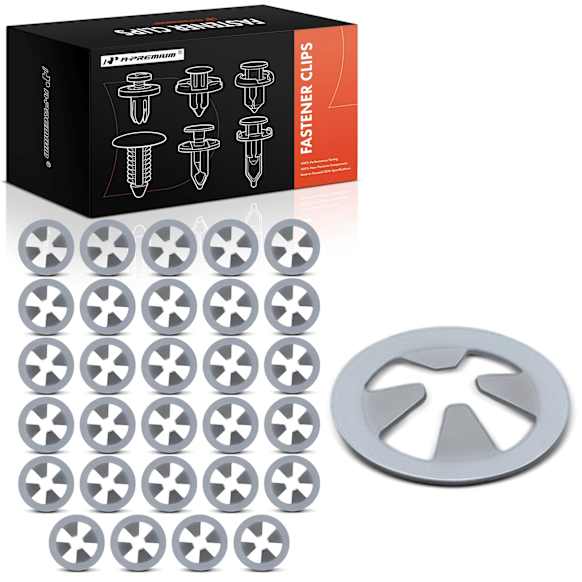 1995 Mazda MPV - Clips & Fasteners, Gray, Stainless Steel, Set of 30