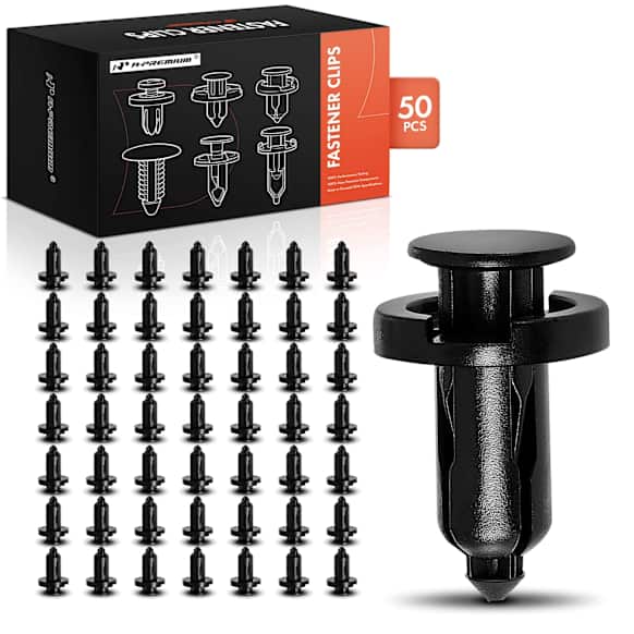 APRCF315 50 Pcs 10mm Nylon Front & Rear Bumper Retainer Clips