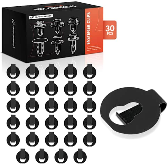 1976 Chevrolet C10 - Clips & Fasteners, It fits the model With 6.35 mm Rod Diameter, Black, Metal, Set of 30