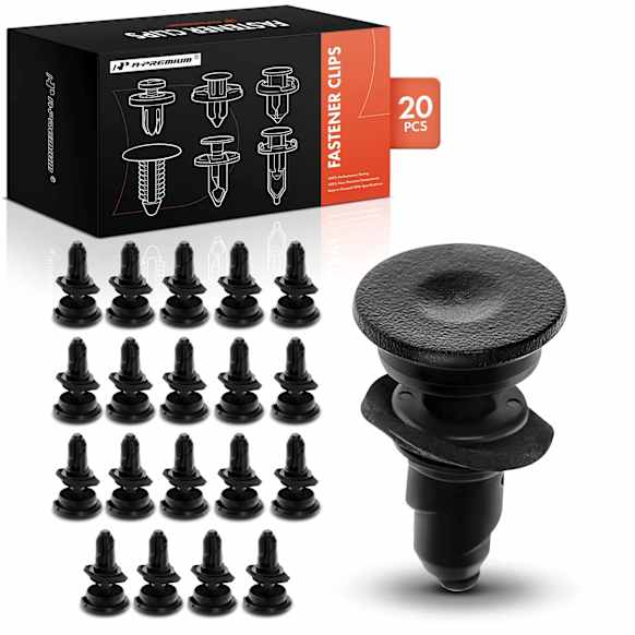 APRCF3671 20 Pcs 6.9mm Nylon Black Cowl Panel Roof Moulding Retainer Clips