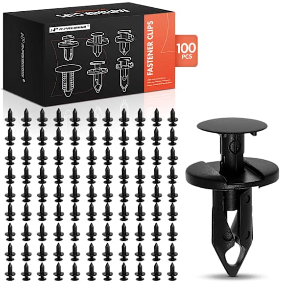 APRCF3783 100 Pcs 8mm Nylon Fender Retainer Clips Push-Type Fastener