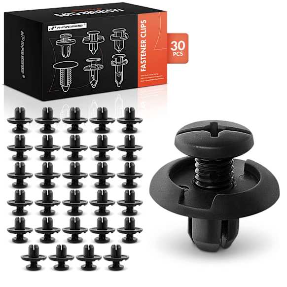 APRCF3828 30 Pcs 8mm Nylon Bumper Hood Fender Splash Guard Retainer Clip