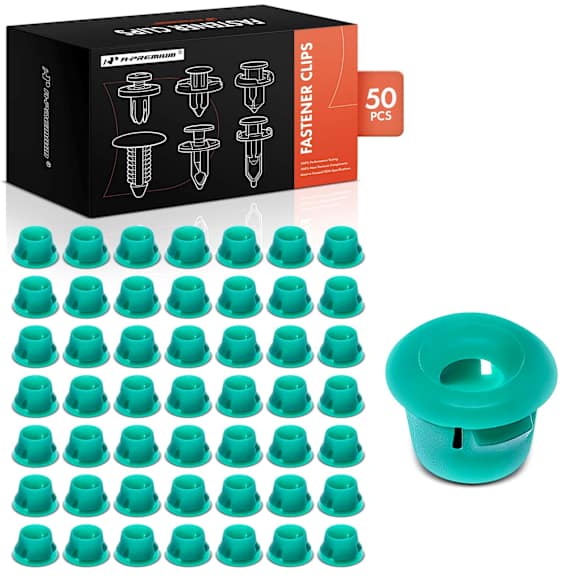 1995 BMW 850CSi - Clips & Fasteners, These clips are only for 9.5 mm diameter Holes., Green, Nylon, Set of 50