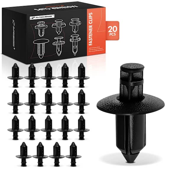 APRCF4267 20 Pcs 8mm Nylon Cowl Retainer Fastener Rivet Push-Type