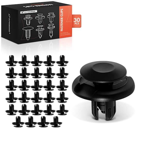 APRCF4277 30 Pcs 8mm Nylon Fender Bumper Retainer Clip Fastener Push-Type
