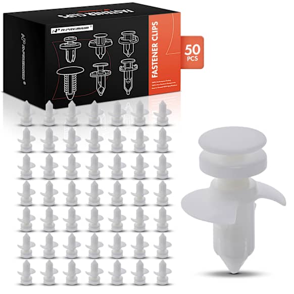 2004 Lincoln Town Car - Clips & Fasteners, These clips are only for 9.53 mm diameter holes, White, Nylon, Set of 50