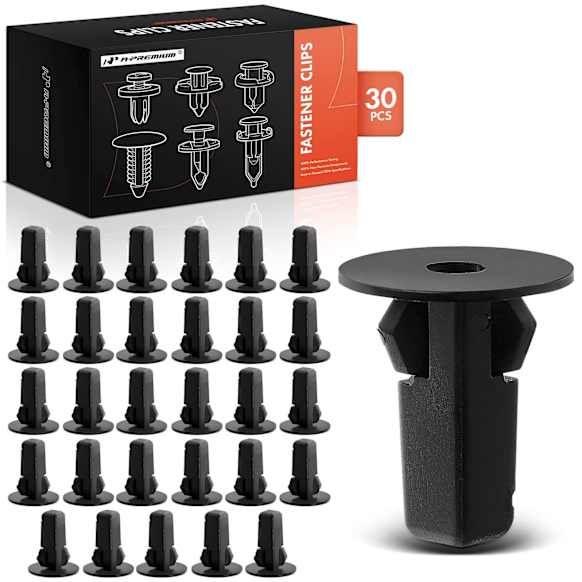 2016 Scion tC - Clips & Fasteners, These Clips Are Only For 8mm x 8mm Diameter Holes, Black, Nylon, Set of 30