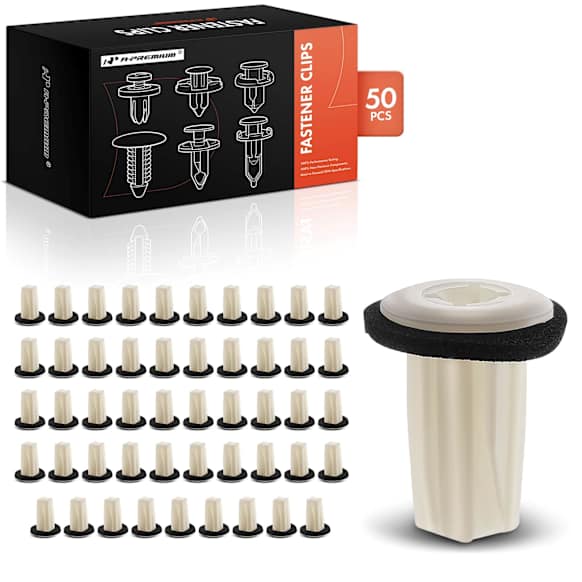 APRCF4534 50 Pcs 7mm Square Nylon Retainer Clips Screw Grommet