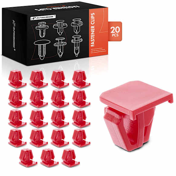 APRCF457 20 Pcs 14mm Red Nylon Body Side Moulding Retainer Clips