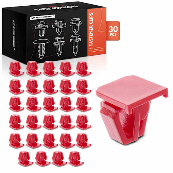 APRCF458 30 Pcs 14mm Red Nylon Body Side Moulding Retainer Clips