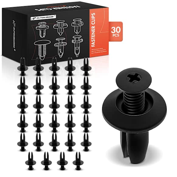 APRCF693 30 Pcs 8mm Nylon Rear Bumper Retainer Clip Screw-Type