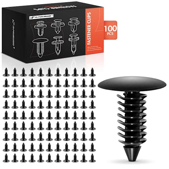 2018 GMC Acadia - Clips & Fasteners, These Clips Are Only for 8mm Holes, Black, Nylon, Set of 100