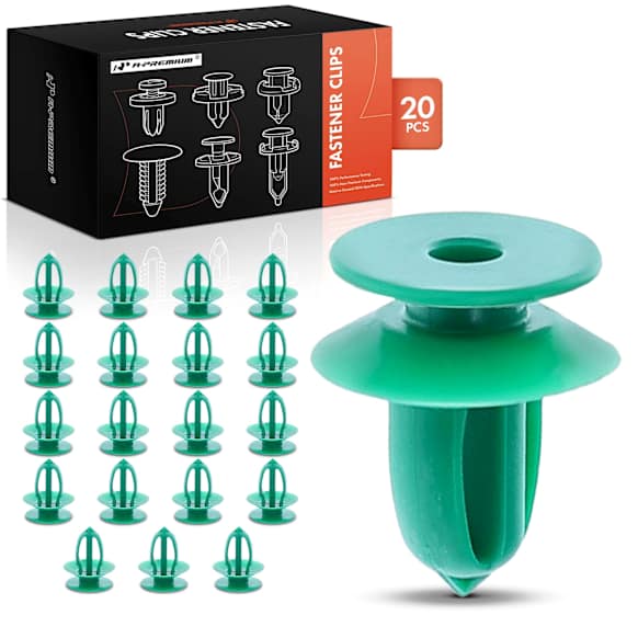 APRCF948 20 Pcs 9mm Nylon Door Panel Retainer Clips Double Head-Type