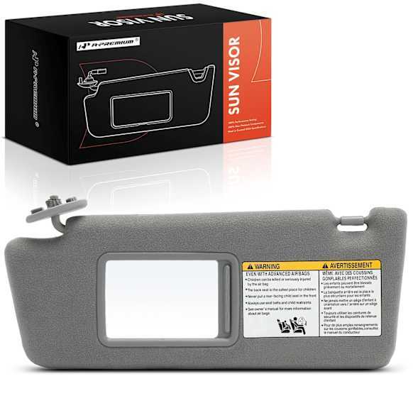 APSVR002 Driver Gray Sun Visor with Mirror