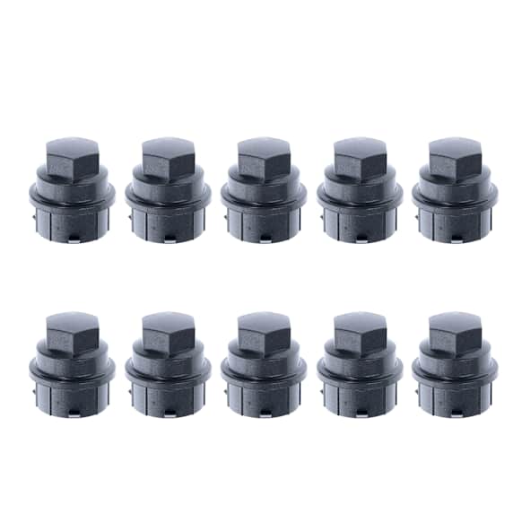 APWBC129PG 10 Pcs Silver Lug Nut Cover Wheel Nut Caps