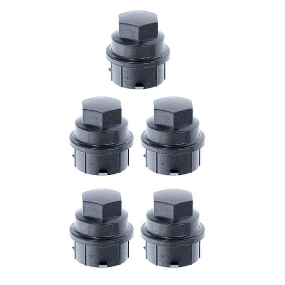 APWBC131PG 5 Pcs Silver Lug Nut Covers Wheel Nut Caps