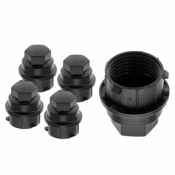 APWBC96PG 5 Pcs Black Wheel Nut Cover