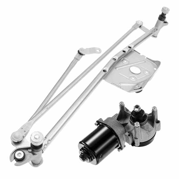 APWL0225 2x Front Windshield Wiper Linkage & Motor Assembly