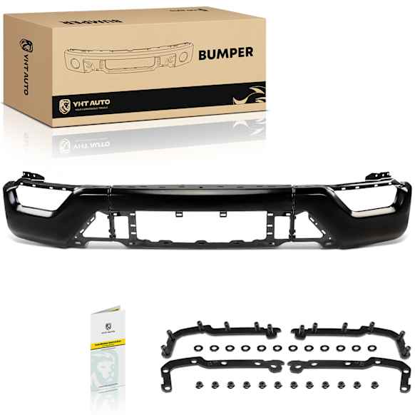 YHTBUR0126 Black Steel Front Bumper Without Sensor Holes