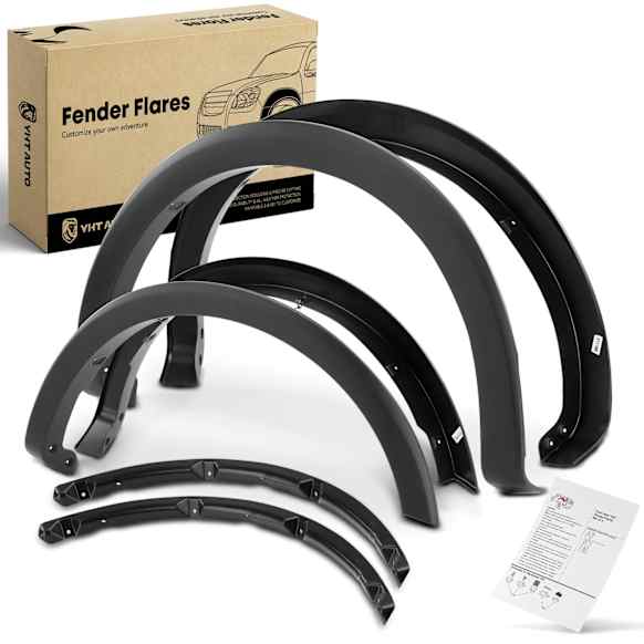 YHTFF00048 4 Pcs Front & Rear Factory Style Textured Fender Flares