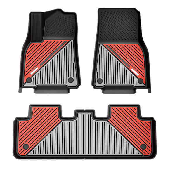 YHTFM10356 3 Pcs Front & Rear Cool Gray Floor Mats Liners