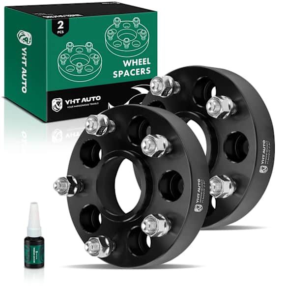 YHTWSP0141 2 Pcs Black 5x5 to 5x4.5 inches Wheel Adapters 1/2 inch x 20 71.5mm 1.25 inches