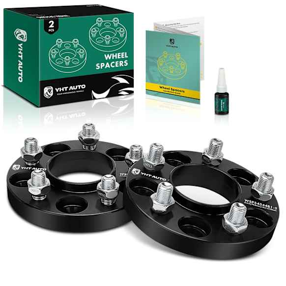 YHTWSP0180 2 Pcs Black 5x4.5 to 5x4.5 inches Wheel Spacers M14x1.5 70.5mm 0.79 inch