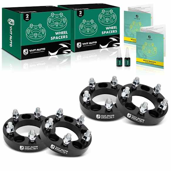 YHTWSP0193 4 Pcs Black 5x4.5 to 5x4.5 inches Wheel Spacers 1/2 inch x 20 82.5mm 1 inch