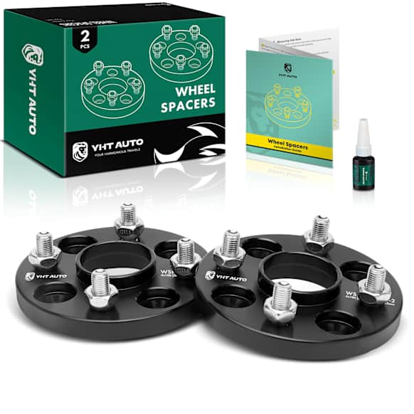 YHTWSP0206 2 Pcs Black 4x3.94 to 4x3.94 inches Wheel Spacers M12x1.5 56.1mm 0.59 inch