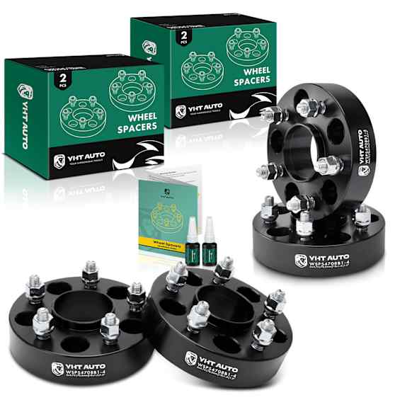 YHTWSP0243 4 Pcs Black 5x4.75 to 5x4.75 inches Wheel Spacers M12x1.5 70.5mm 1.5 inches