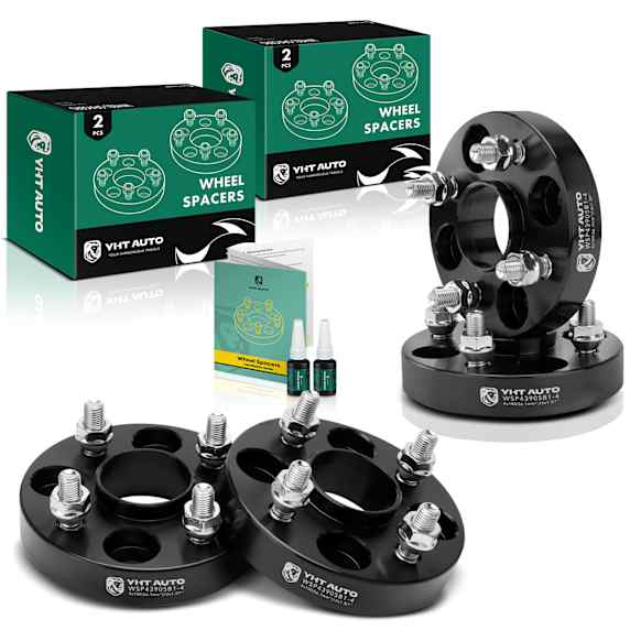 YHTWSP0289 4 Pcs Black 4x3.94 to 4x3.94 inches Wheel Spacers M12x1.5 56.1mm 1 inch