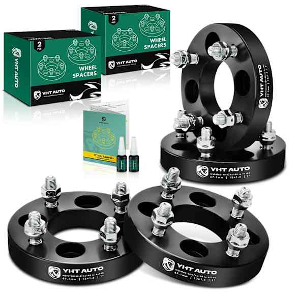 YHTWSP0303 4 Pcs Black 4x4.25 to 4x4.25 inches Wheel Spacers M12x1.5 67.1mm 1 inches