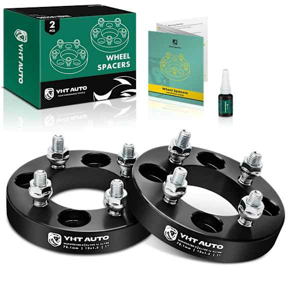YHTWSP0306 2 Pcs Black 4x3.93 to 4x3.93 inches Wheel Spacers M12x1.5 78.1mm 1 inches