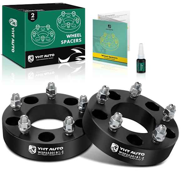 YHTWSP0327 2 Pcs Black 5x5.31 to 5x5.31 inches Wheel Spacers M14x2 87.1mm 1.5 inches